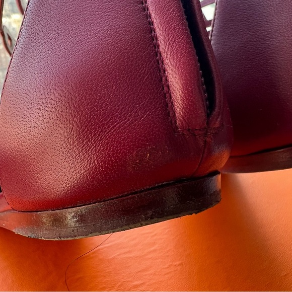 Hermes Chypre sandals velours rouge marsala | Vintage-United Hermes Venus Nappa Multicolor Rouge Tibetain Sandal